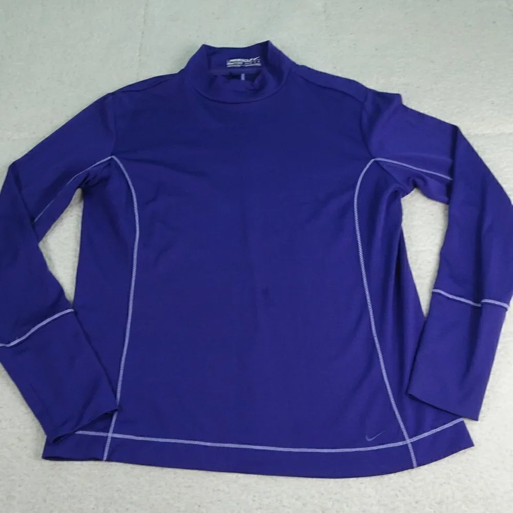Nike Golf Blue L/S Purple Shirt Size Large (12/14)